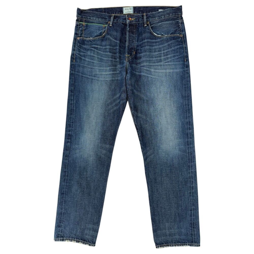 Lucky Brand x Riviera Men's B-Dog Italian Green Selvedge Denim Jeans 38x32